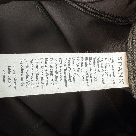 SPANX Womens Suede Stretch High Waisted Velvety Soft Leggings Brown Pull Ons M - Picture 5 of 9